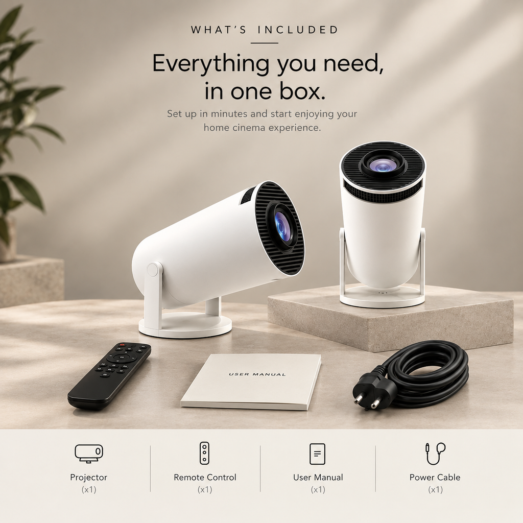 ROOM-LOOM Pro Portable Mini Projector – 1080P HD
